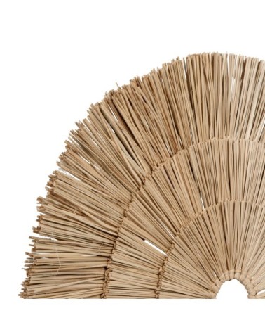 Déco murale ronde en jonc de mer marron D60