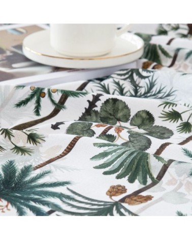 Nappe en coton biologique imprimé tropical 150x250