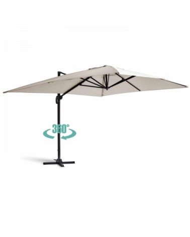 Parasol déporté rectangulaire 4x3m écru