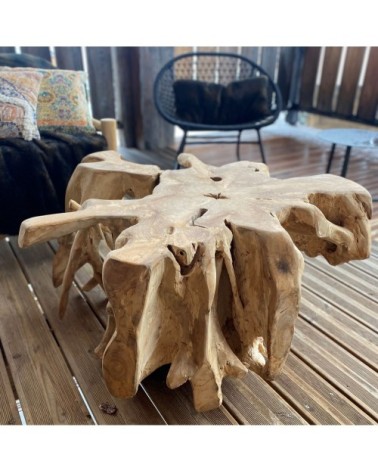 Table basse en racine de teck massif