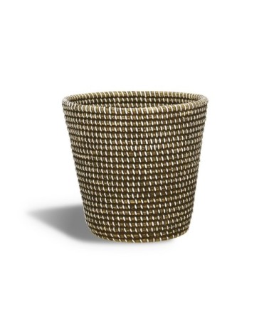 Corbeille à papier en jonc de mer