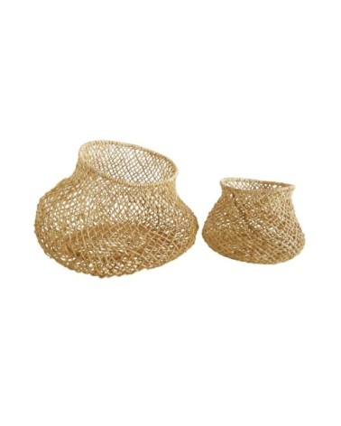 Lot de 2 paniers/cache-pots en fibre d'abaca