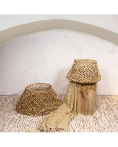 Lot de 2 paniers/cache-pots en fibre d'abaca