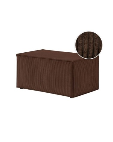 Pouf en velours côtelé - marron