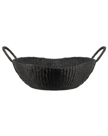 Panier en jonc de mer noir