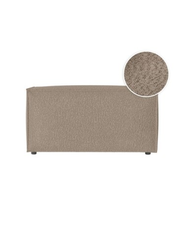 Pouf en tissu bouclette - taupe