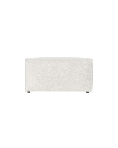Pouf en tissu bouclette - blanc