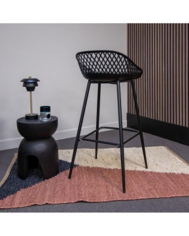 Lot de 4 chaises de bar noires