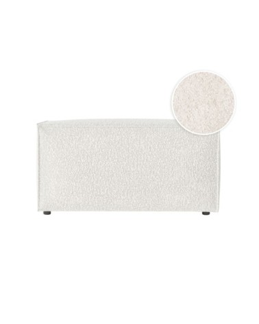 Pouf en tissu bouclette - blanc