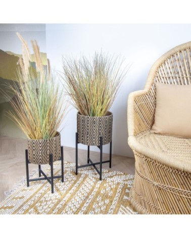 Cache pot sur pieds noirs D27 H52