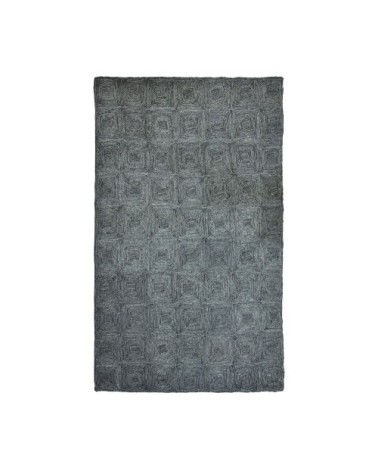 Tapis noir en jute tissage elipse 200x300