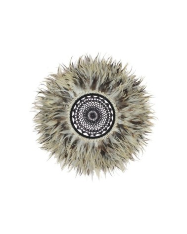Décoration en plumes jujuhat naturelles et coquillages D50