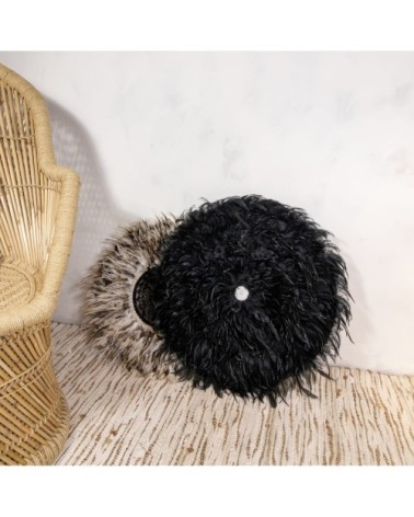 Décoration en plumes de coq et coquillages D50