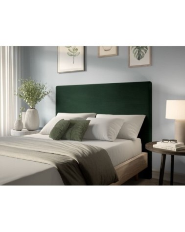 Tête de lit en velours côtelé - 140cm - vert