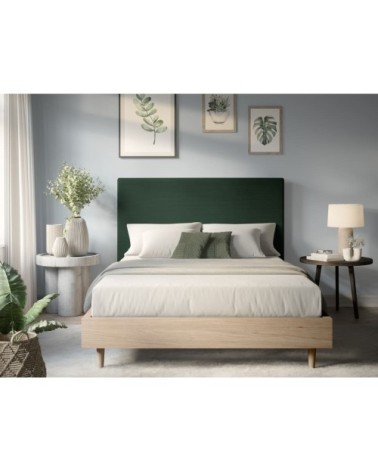 Tête de lit en velours côtelé - 140cm - vert