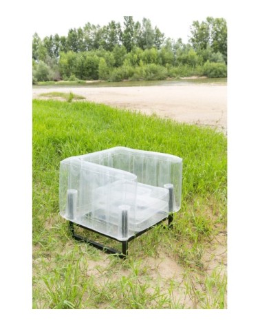 Fauteuil en tpu transparent cadre en aluminium