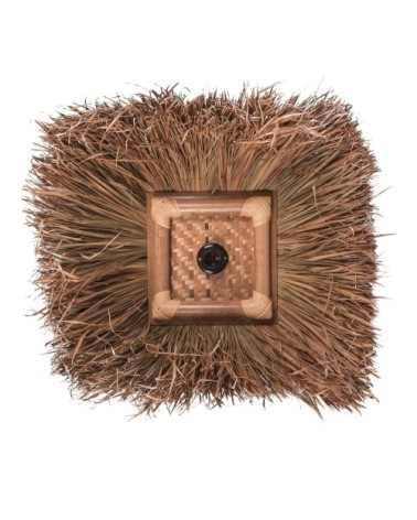 Suspension feuille de palmier et son support bambou