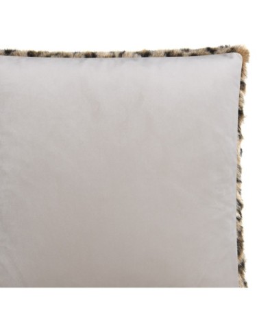 Plaid fausse fourrure leopard  avec doublure unie 200x150