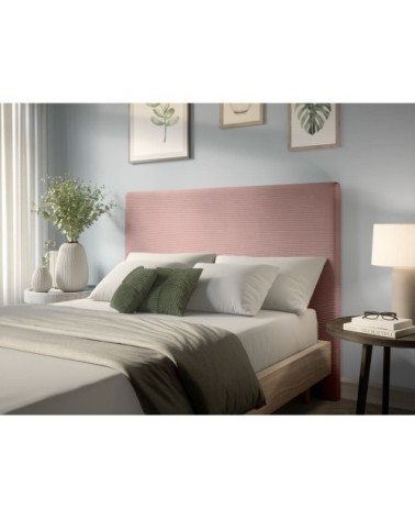 Tête de lit en velours côtelé - 160cm - rose
