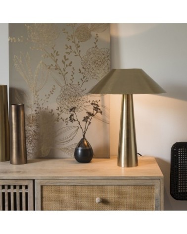 Lampe en métal doré