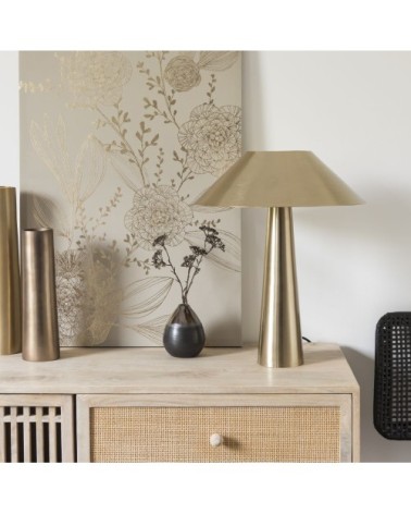 Lampe en métal doré