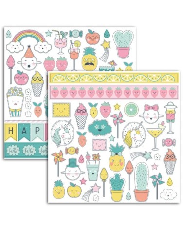 Lot de 98 stickers happy days