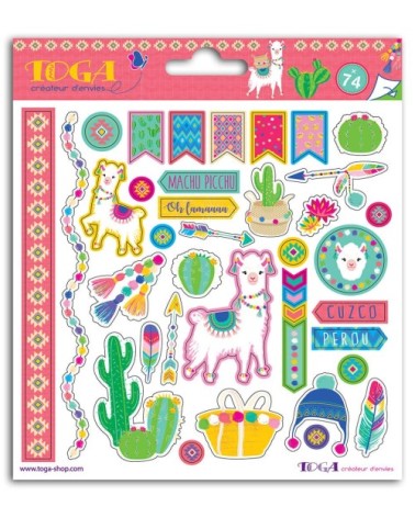 Lot de 74 stickers oh lama