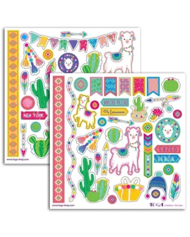 Lot de 74 stickers oh lama