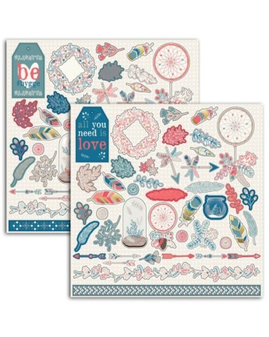 Lot de 86 stickers hygge