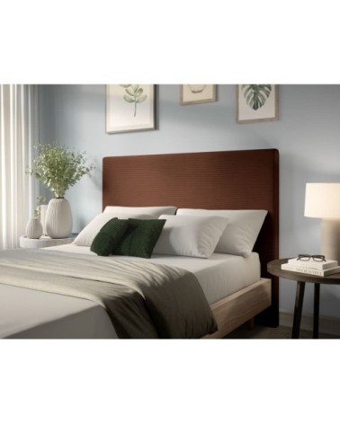 Tête de lit en velours côtelé - 160cm - marron