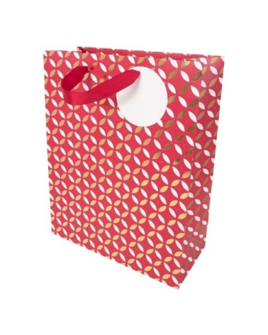 Sac cadeau noël rosaces or Grand format