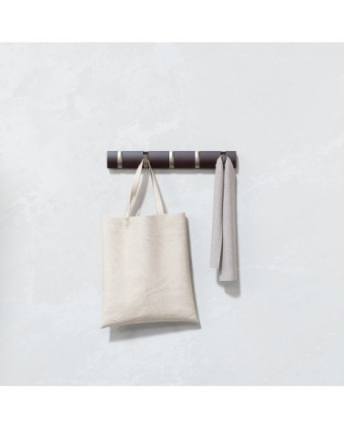 Porte manteaux flip 5 crochets expresso 50.9x6.5x3cm