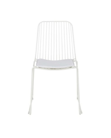 Chaise en métal blanc