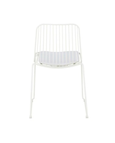 Chaise en métal blanc