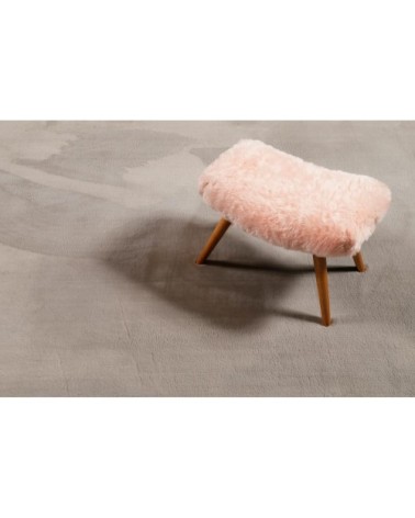 Tapis uni design en polyester argenté 160x230