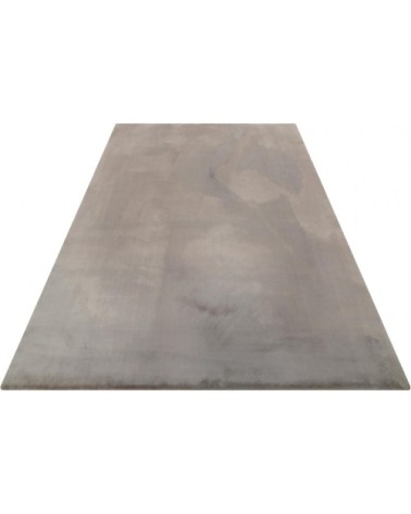 Tapis uni design en polyester argenté 160x230