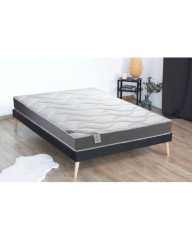 CHARLOTTE - Matelas mémoire de forme gris chiné 140x190