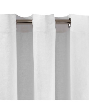 Rideau à oeillets 140x350 cm Blanc pur  en Lin