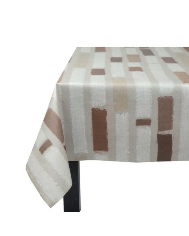 Nappe enduite rectangle 160 x 240 cm chocolat