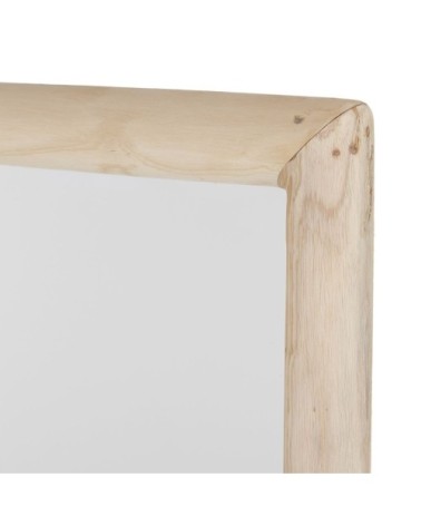 Miroir en bois de teck beige et marron 60x122