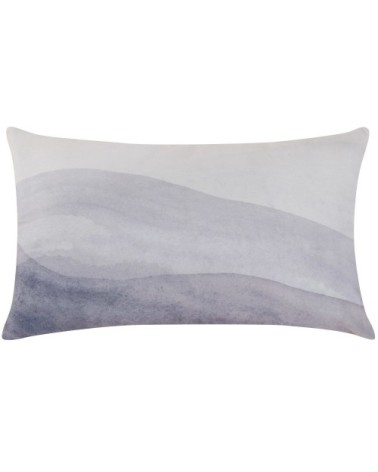 Housse de coussin en suédine imprimé bleu 30x50