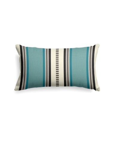 Housse de coussin coton Bleu 25x45 cm