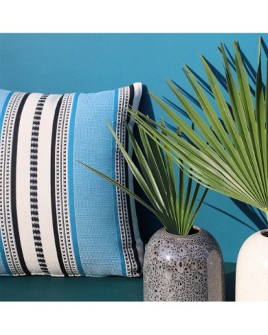 Housse de coussin coton Bleu 25x45 cm