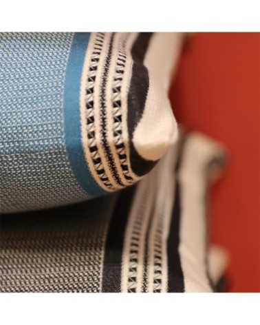 Housse de coussin coton Bleu 25x45 cm