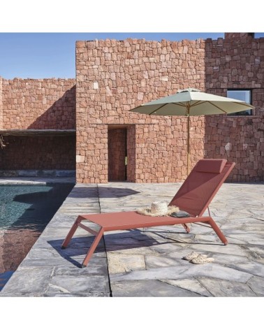 Parasol inclinable 3x3m en aluminium toile écrue