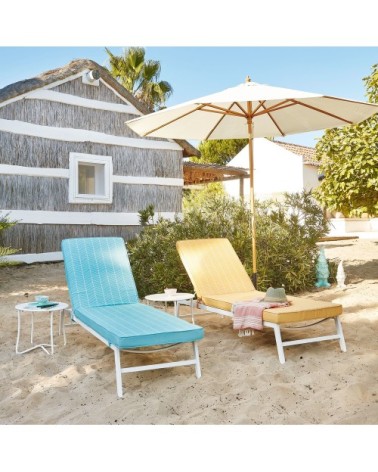 Parasol inclinable 3x3m en aluminium toile écrue