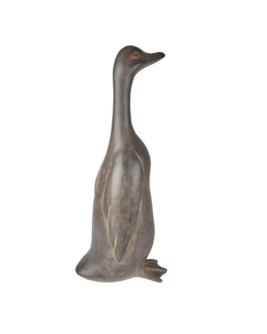 Statuette canard en résine coloris bronze H67