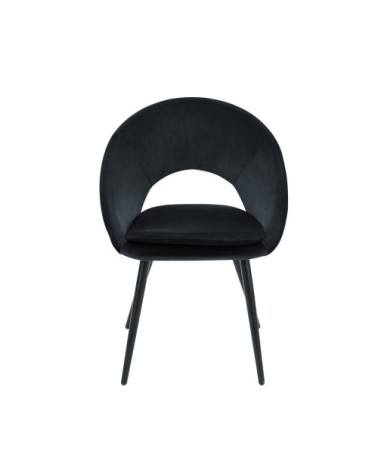 Fauteuil de table en velours noir