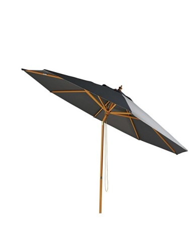 Parasol inclinable 3x3m en aluminium toile gris anthracite