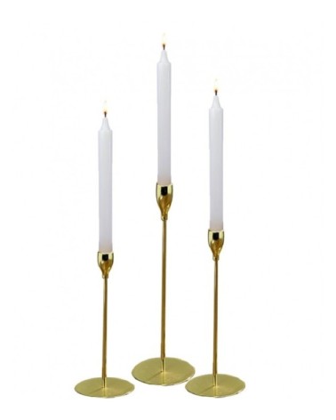 Set de 3 chandeliers de table doré